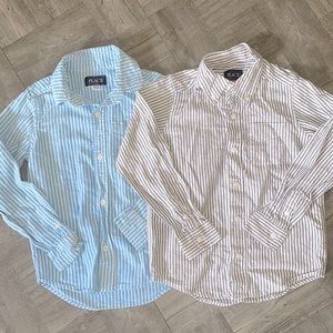 TWO Size Small 5/6 Boys Button down Dress Shirts Children’s Place EUC